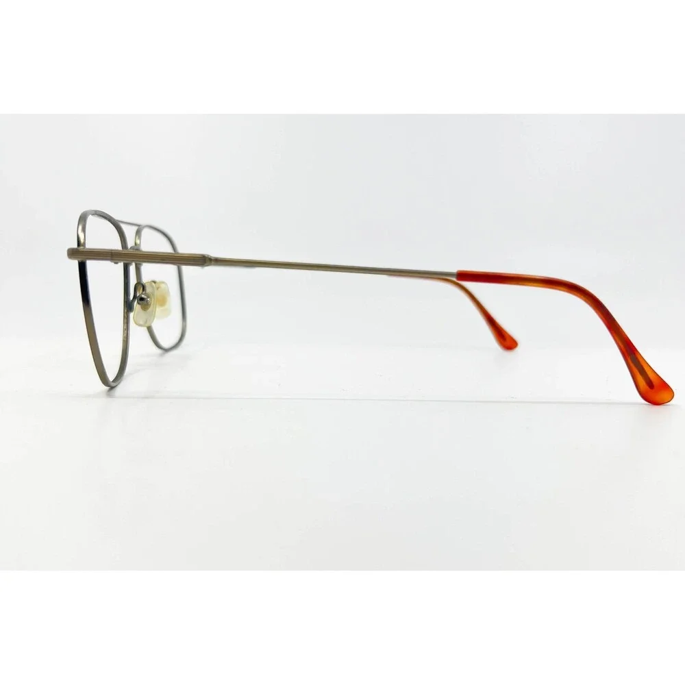 Duck Head Eyeglasses Mens Gold Titanium High Tech XII Aviator Frame 57-17-145